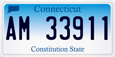 CT license plate AM33911