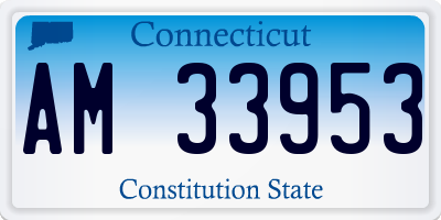 CT license plate AM33953