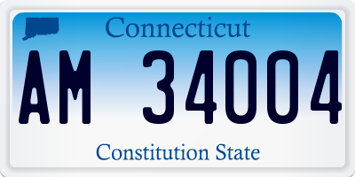 CT license plate AM34004