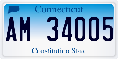 CT license plate AM34005