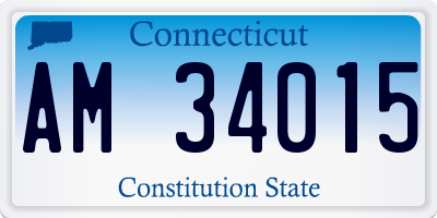 CT license plate AM34015