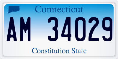 CT license plate AM34029
