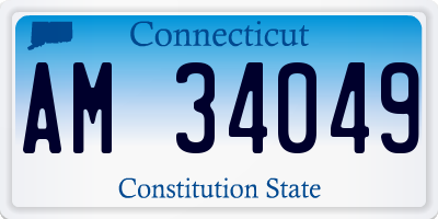 CT license plate AM34049