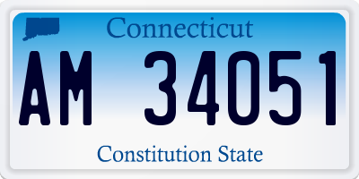 CT license plate AM34051