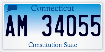 CT license plate AM34055