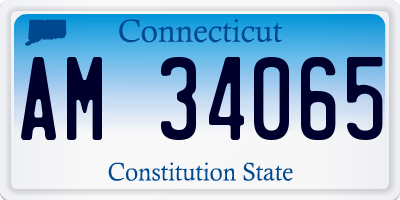 CT license plate AM34065