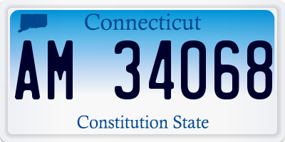 CT license plate AM34068