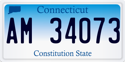 CT license plate AM34073