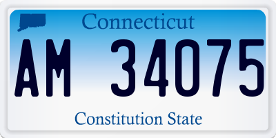 CT license plate AM34075