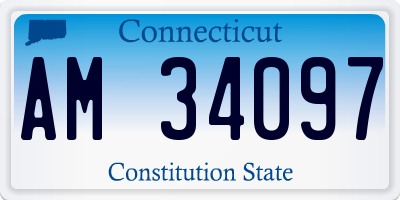 CT license plate AM34097