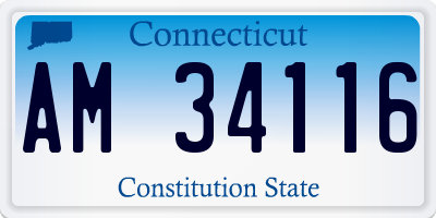 CT license plate AM34116