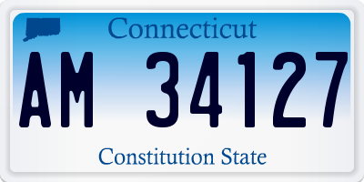 CT license plate AM34127