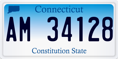 CT license plate AM34128