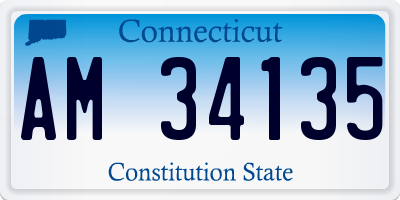 CT license plate AM34135