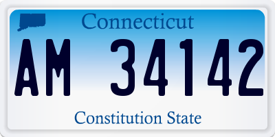 CT license plate AM34142