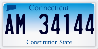 CT license plate AM34144