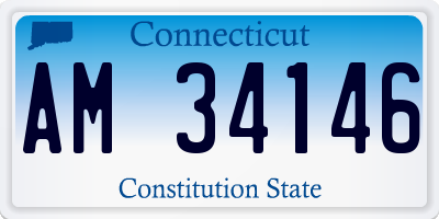 CT license plate AM34146