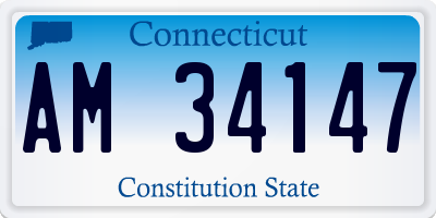 CT license plate AM34147