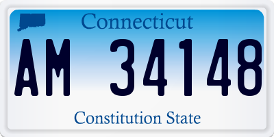 CT license plate AM34148