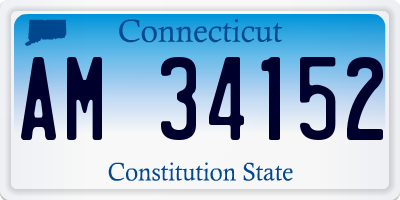 CT license plate AM34152