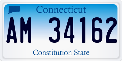 CT license plate AM34162