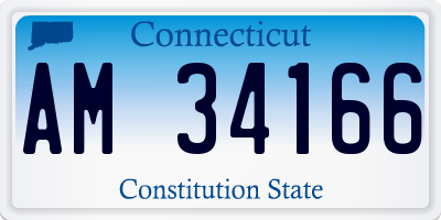 CT license plate AM34166
