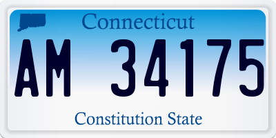 CT license plate AM34175