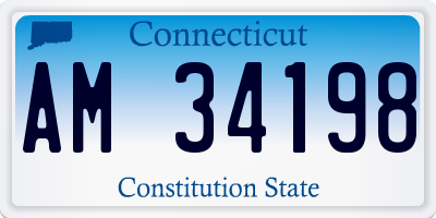 CT license plate AM34198
