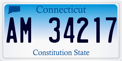 CT license plate AM34217