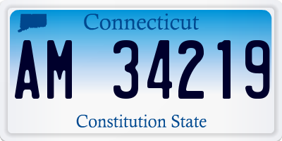 CT license plate AM34219