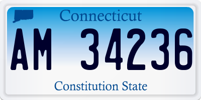 CT license plate AM34236