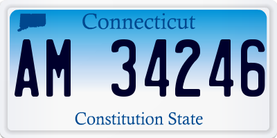 CT license plate AM34246