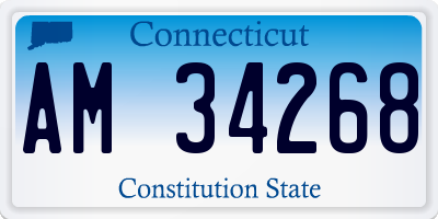 CT license plate AM34268