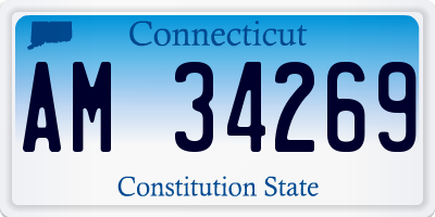 CT license plate AM34269
