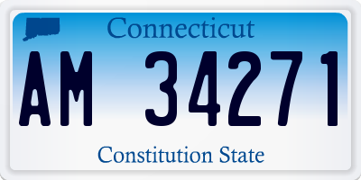 CT license plate AM34271