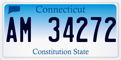 CT license plate AM34272
