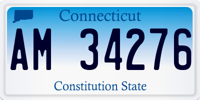 CT license plate AM34276