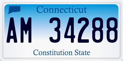 CT license plate AM34288