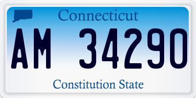 CT license plate AM34290