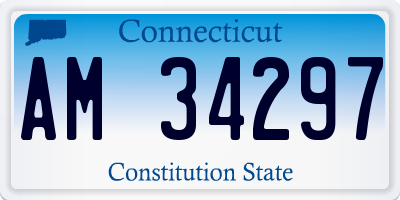 CT license plate AM34297