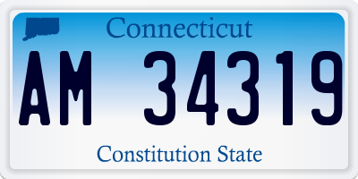 CT license plate AM34319