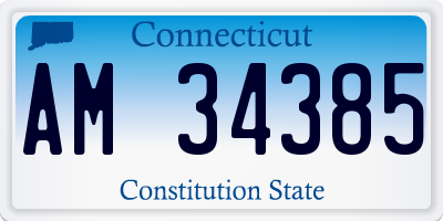 CT license plate AM34385