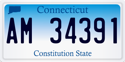 CT license plate AM34391