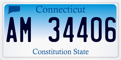 CT license plate AM34406