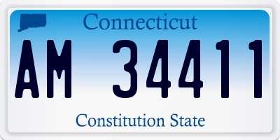 CT license plate AM34411