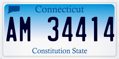 CT license plate AM34414