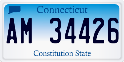 CT license plate AM34426