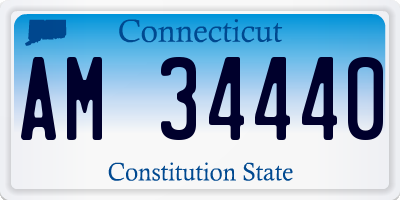 CT license plate AM34440