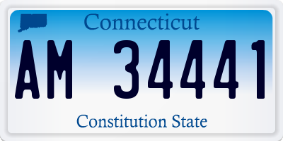 CT license plate AM34441
