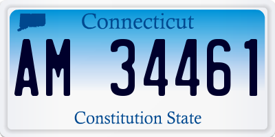 CT license plate AM34461